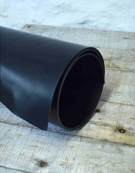 buy black dyed through vegetable tanned shoulder leather in varying thicknesses from Identity Leathercraft, UK leather supplier