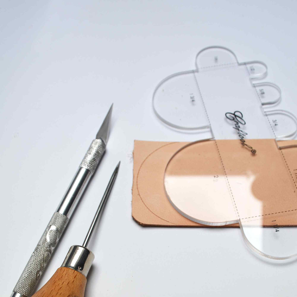 Multi Round Strap End Template Identityleathercraft