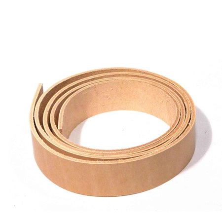 Extra Long Natural Veg Tan Cowhide Strip 3.0-3.5mm from Identity Leathercraft 
