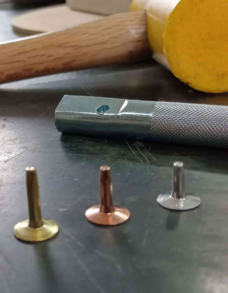 Traditional style rivets from Identity Leathercraft