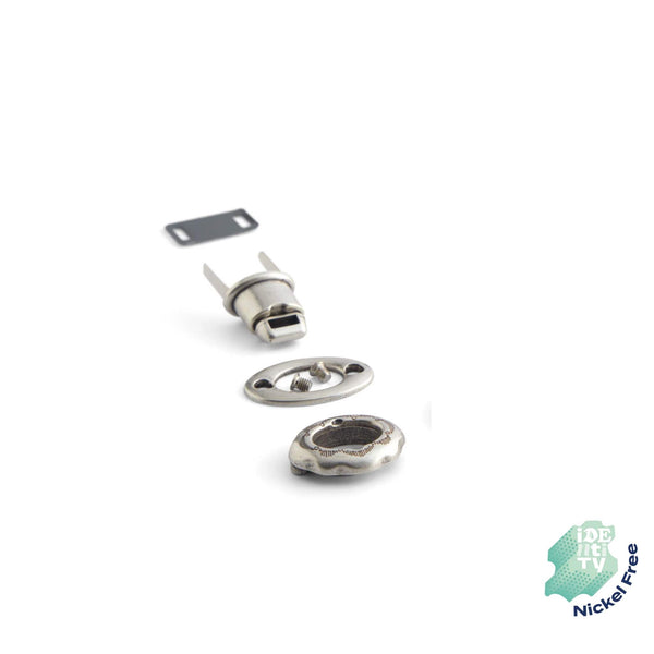Engraved silver colour bag clasp with attractive detailing bag lock clasp in two size options. Nickel Free
