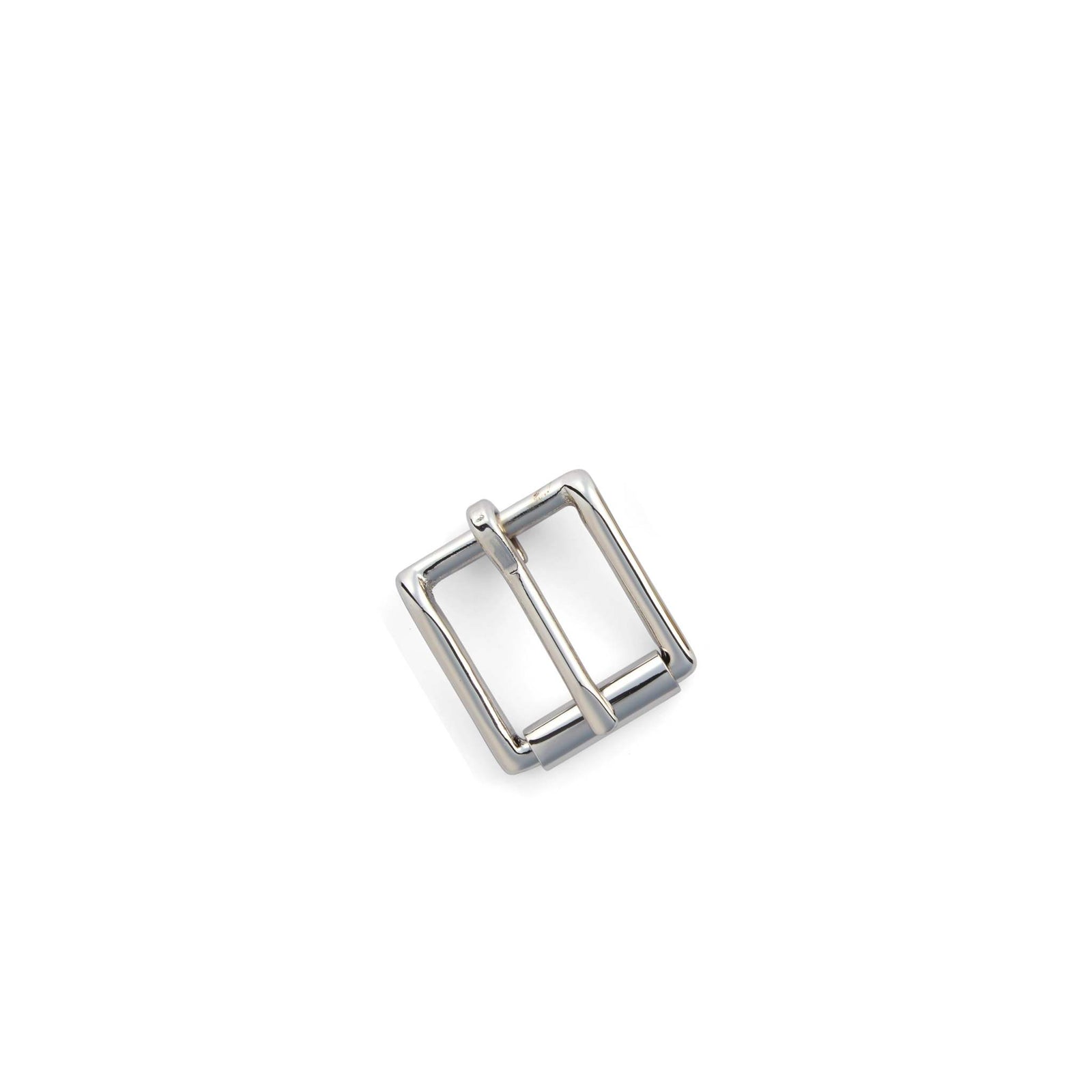 High quality premium Heel bar strap buckle in nickel over solid brass for leathercraft