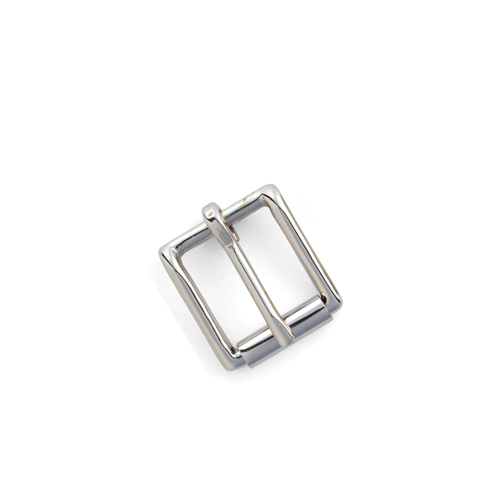 High quality premium Heel bar strap buckle in nickel over solid brass for leathercraft