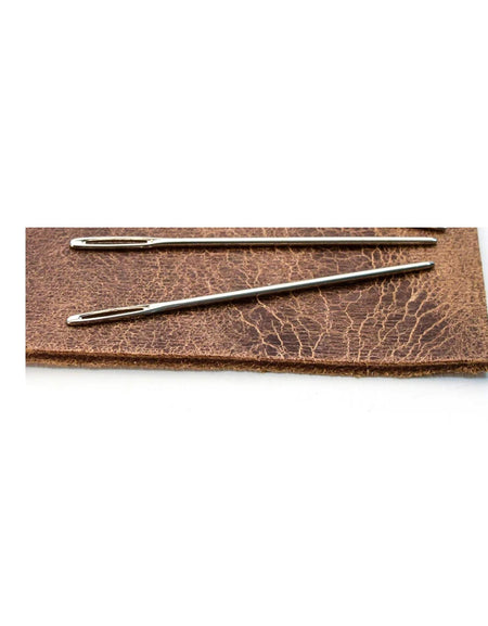 hand stitching needles for leathercraft with large eye for easy use, ideal for saddle stitch and back stitch with up to 1mm thread/braid.