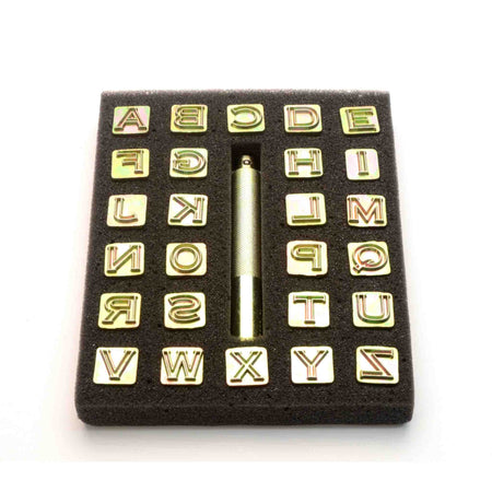1/2" Open Face Alphabet Stamp Set
