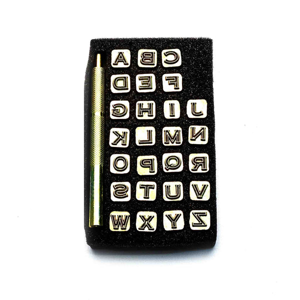1/4" Open Face Alphabet Stamp Set