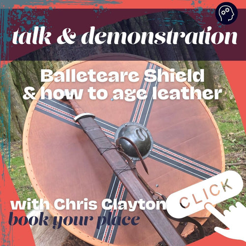 Load image into Gallery viewer, Join a talk and demo on authentically aging leather with Living History educator Chris Clayton
