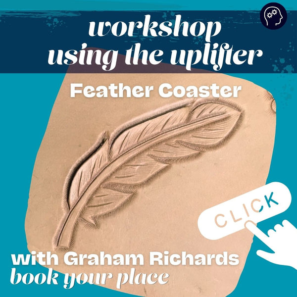 Book a place for a 1 hour leathercraft session to learn how to carve into leather using the uplifter tool.
