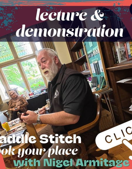 In this lecture, Nigel will be taking you through the skills and techniques, that are required to Saddle Stitch leatherwork. Techniques that will take your Saddle Stitching to a new level.