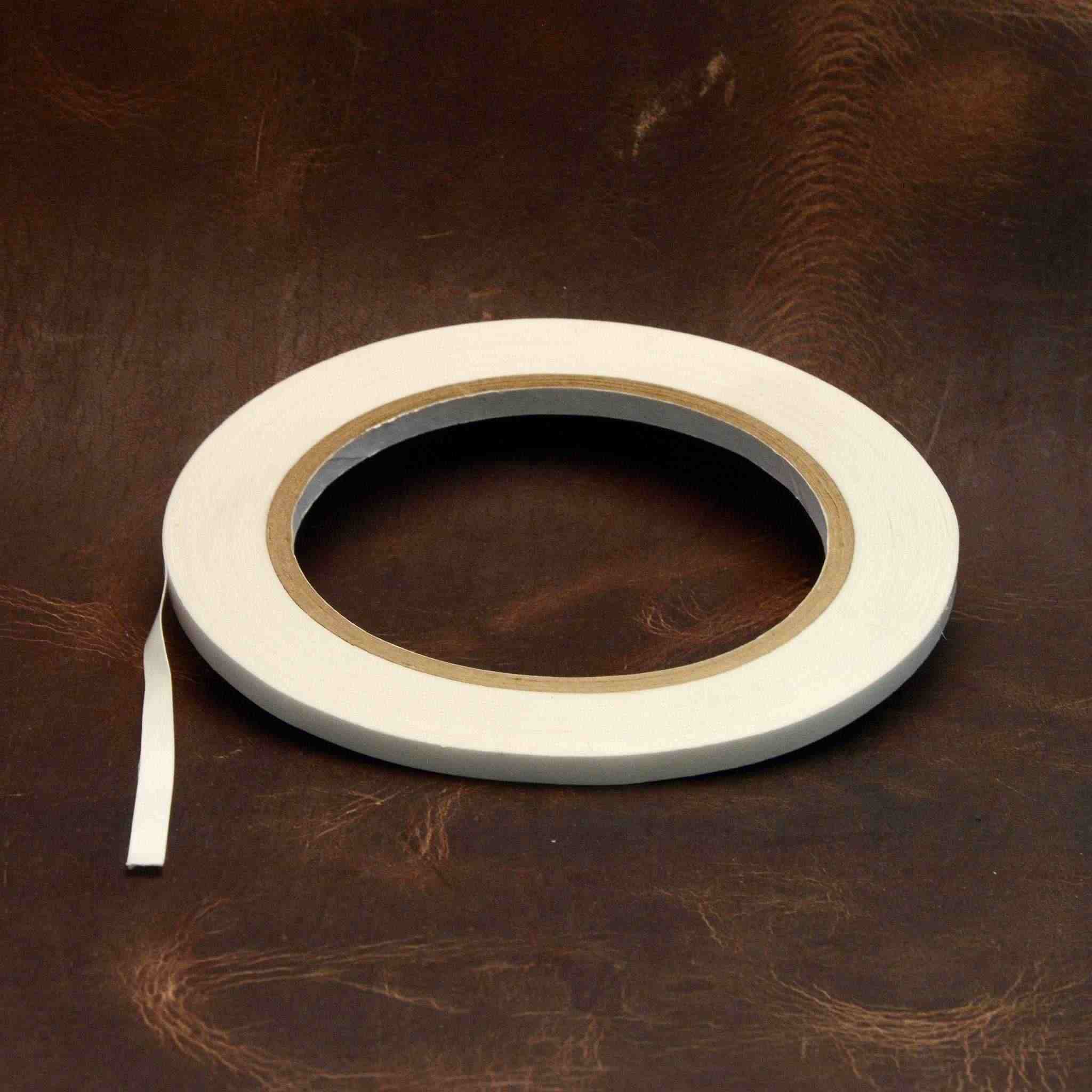 Permanent double sided thin tape ideal for leather craft to hold while stitching