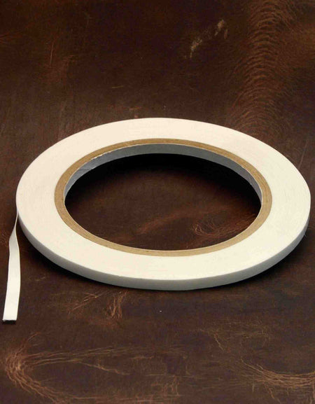 Permanent double sided thin tape ideal for leather craft to hold while stitching