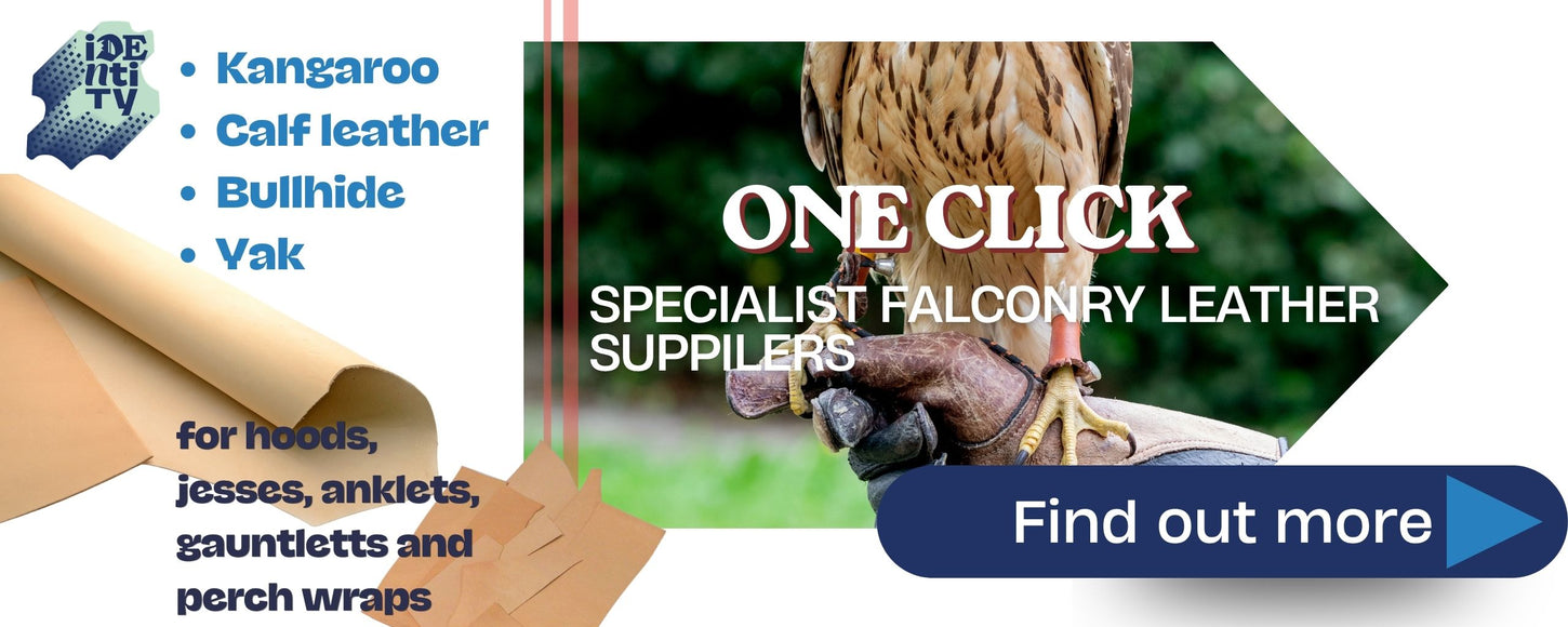 The UK's number one specialist leather supplier for falconry, kangaroo, calf leathers for hood making, jesses, anklets