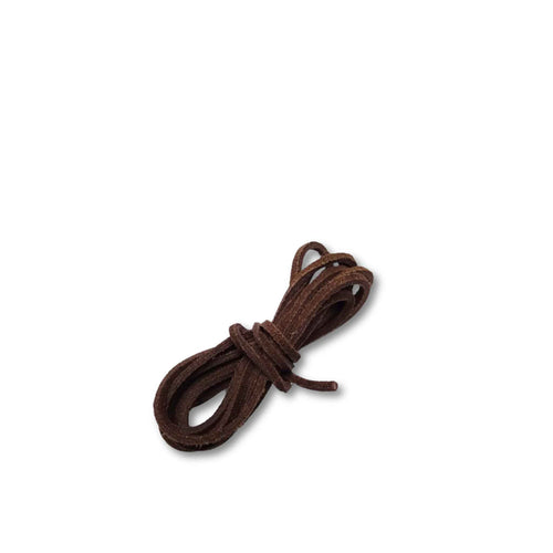 Load image into Gallery viewer, Strong suede lace in a choice of Dark Brown, and Beige, in 3mm width. Soft and supple lace that is ideal for jewellery, for moccasins, lacing, plaiting, tassels and fringes. Identity Leathercraft

