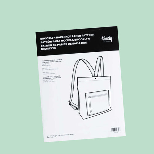 Load image into Gallery viewer, Leather backpack paper cutting and sewing pattern to help you make your own leather backpack
