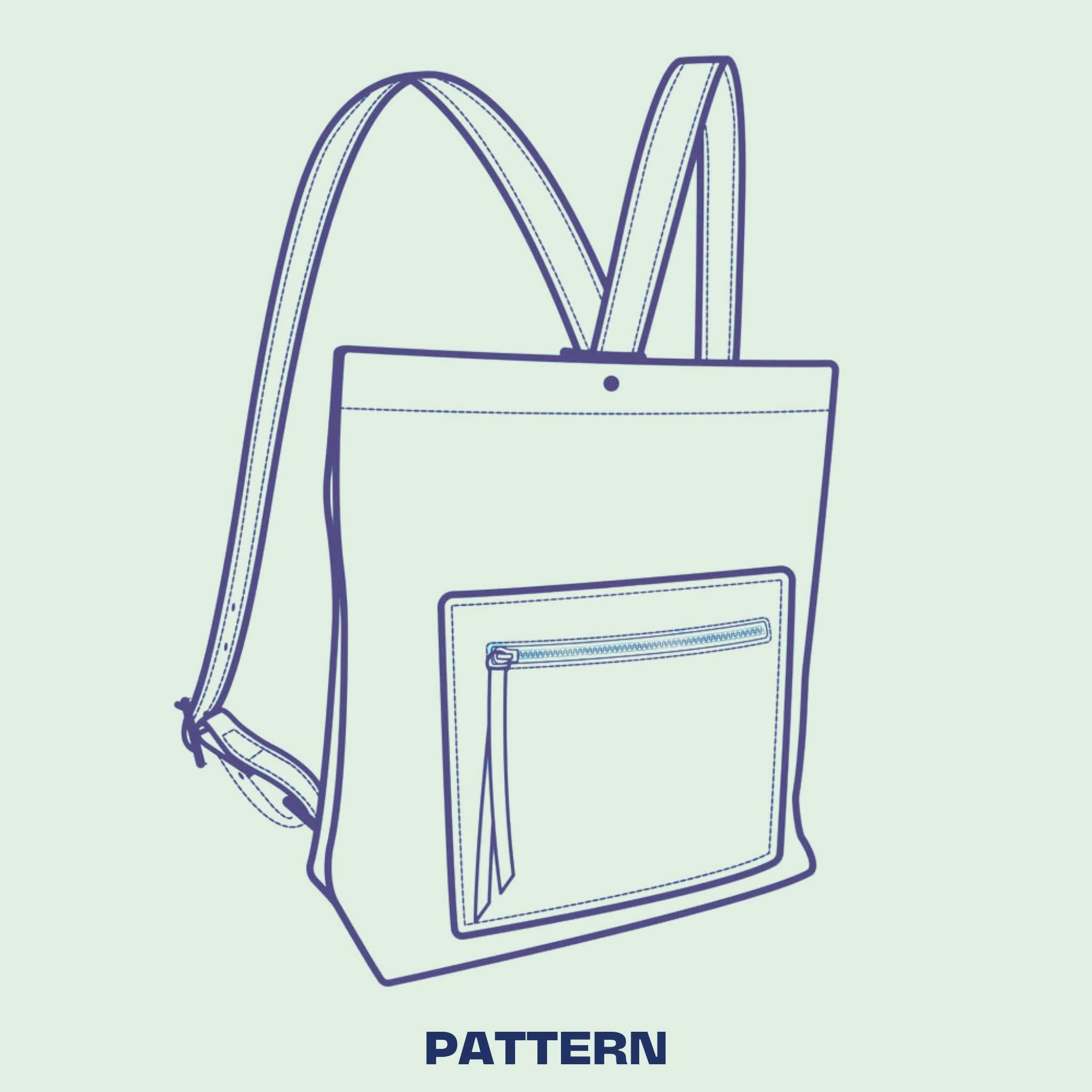create your own leather backpack Backpack Paper Pattern