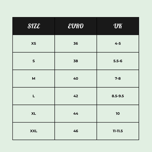 Load image into Gallery viewer, Footwear size chart for Making Moccasins from the Canyon Moccasin paper pattern
