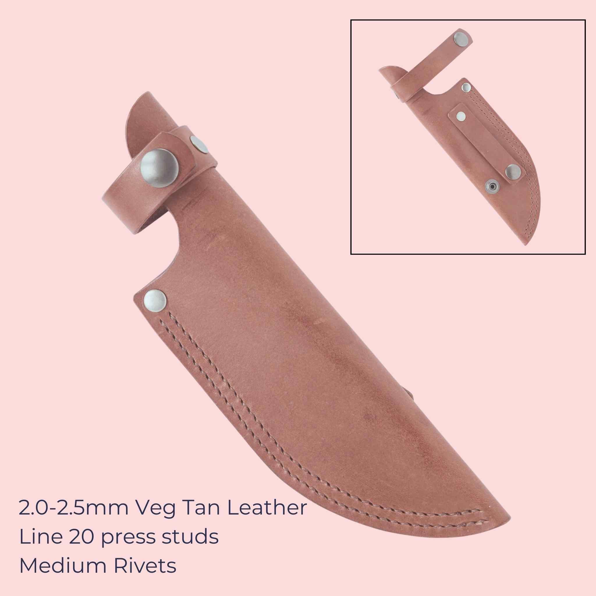 Make your own leather knife sheath with the template from Identity Leathercraft