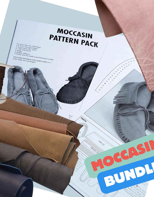 Load image into Gallery viewer, One click to buy materials to make your own moccasins - genuine leather

