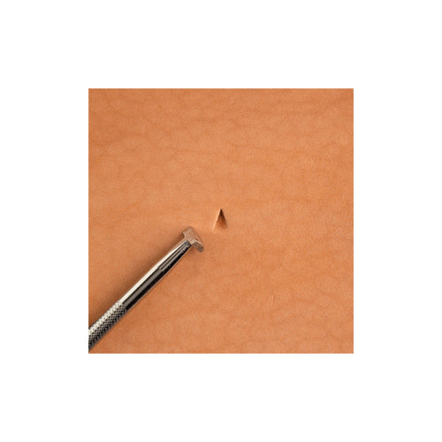 Load image into Gallery viewer, Leathercraft tooling stamp - detail figure carving, gives a clear sharp bevelled point with graded angle, ideal for creating shadows and texture.
