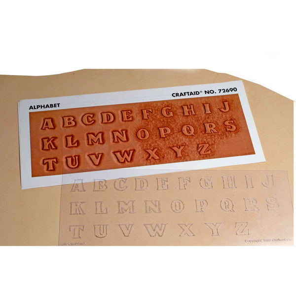 Get perfect letters imprinted every time with this alphabet craftaid for leathercraft