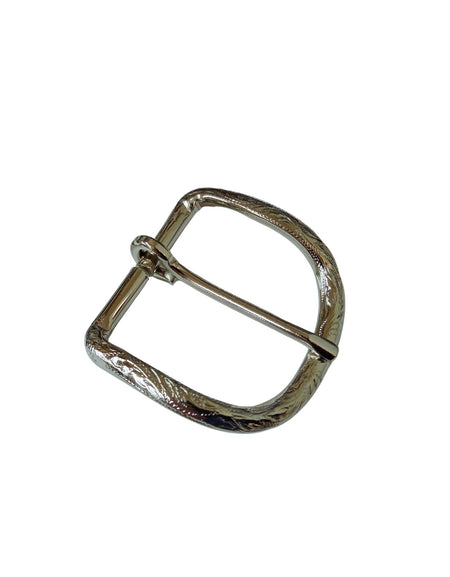 Attractive slim look engraved decorative belt or bag strap buckle for leathercraft