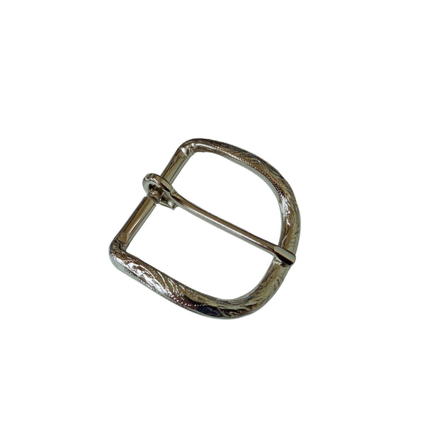 Attractive slim look engraved decorative belt or bag strap buckle for leathercraft