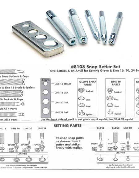 Six piece snap setter by Identity Leathercraft