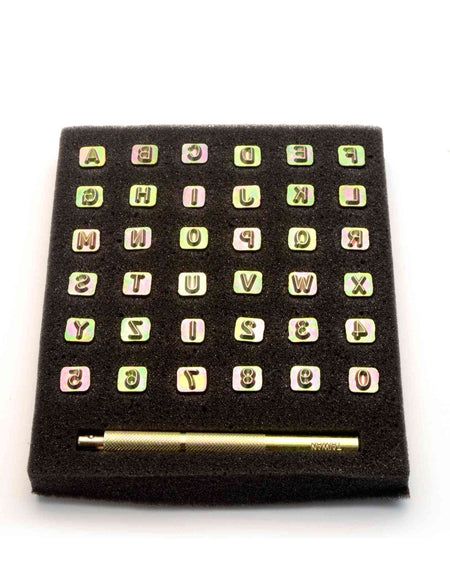 Line Alphabet & Number Stamping Set