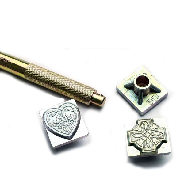 Set of 12 Celtic knotwork designs for stamping into vegetable tanned leather