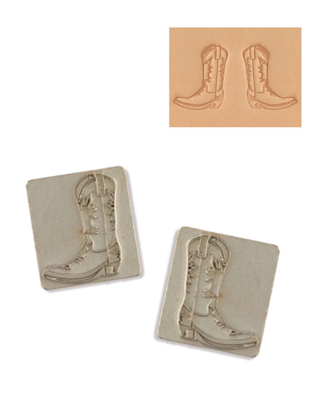Cowboy Boots (line dancing) 3d stamps for leathercraft - pair