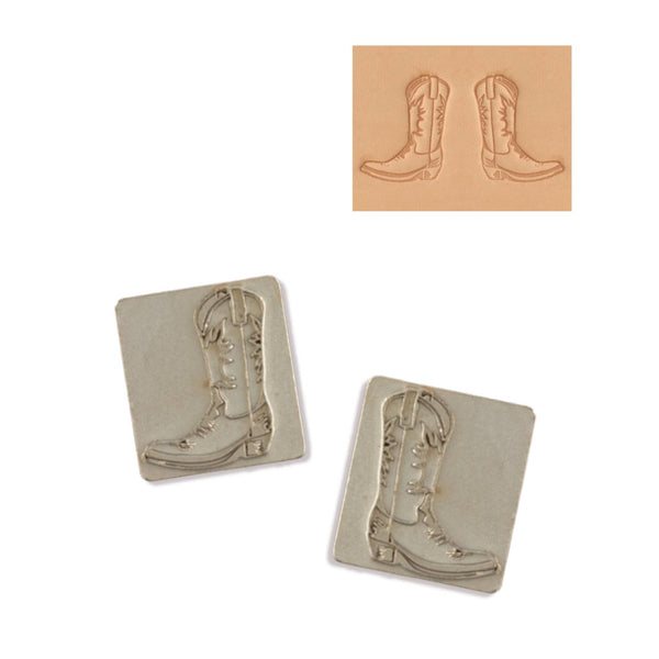 Cowboy Boots (line dancing) 3d stamps for leathercraft - pair