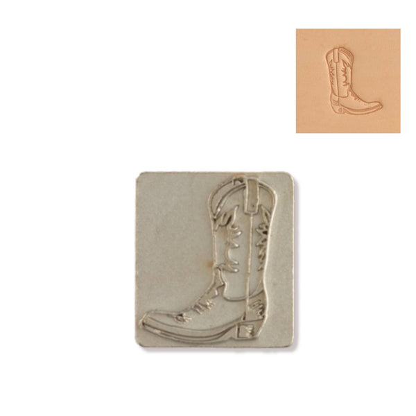 Right facing Cowboy Boot (line dancing) 3d stamp for leathercraft.