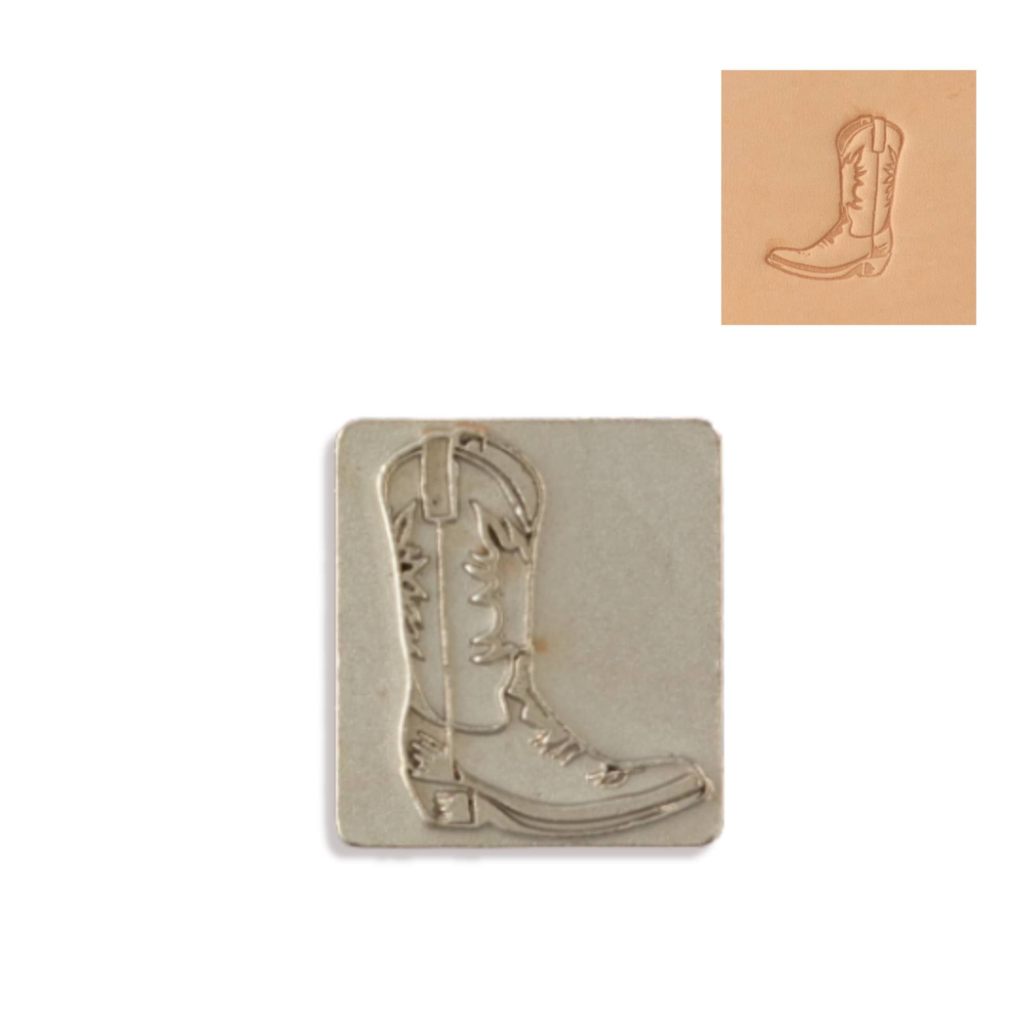 Left Facing Cowboy Boot (line dancing) 3d stamp for leathercraft.