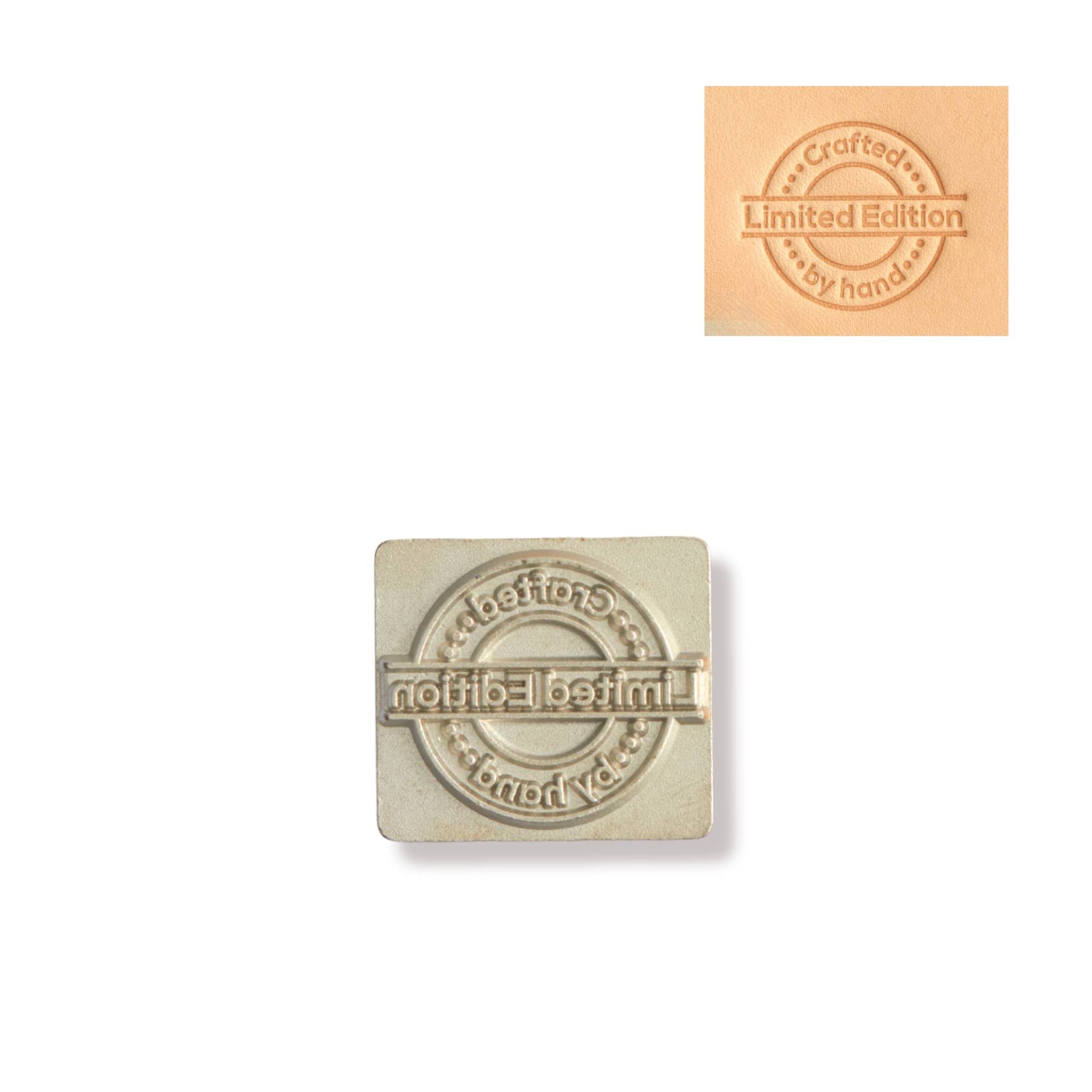 Add a distinct makers mark to your leather with this "crafted by hand, limited edition" 3D emboss metal stamp