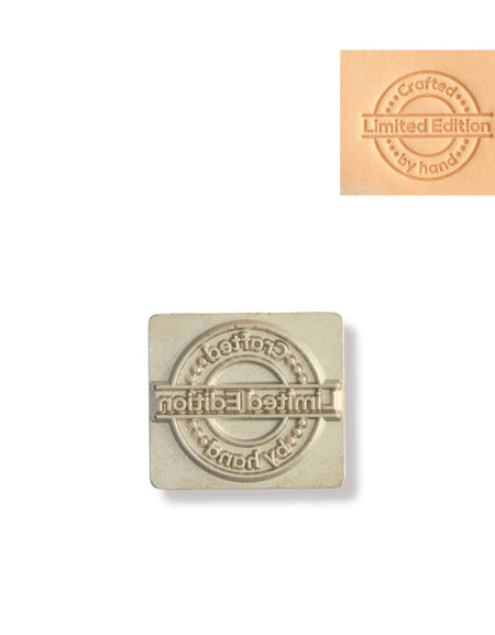Add a distinct makers mark to your leather with this "crafted by hand, limited edition" 3D emboss metal stamp