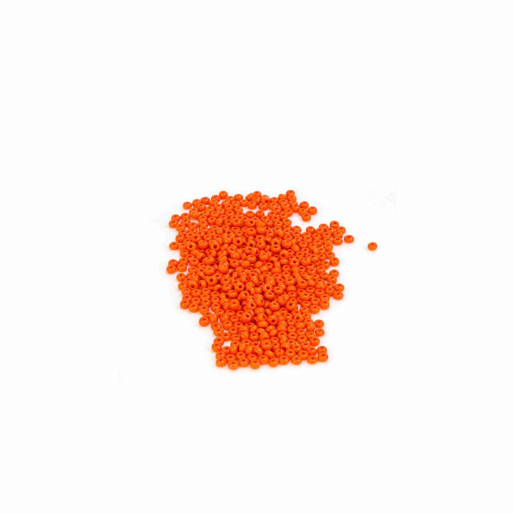 Orange  size  5/0 pony beads for decoration, Native American regalia, jewellery and more