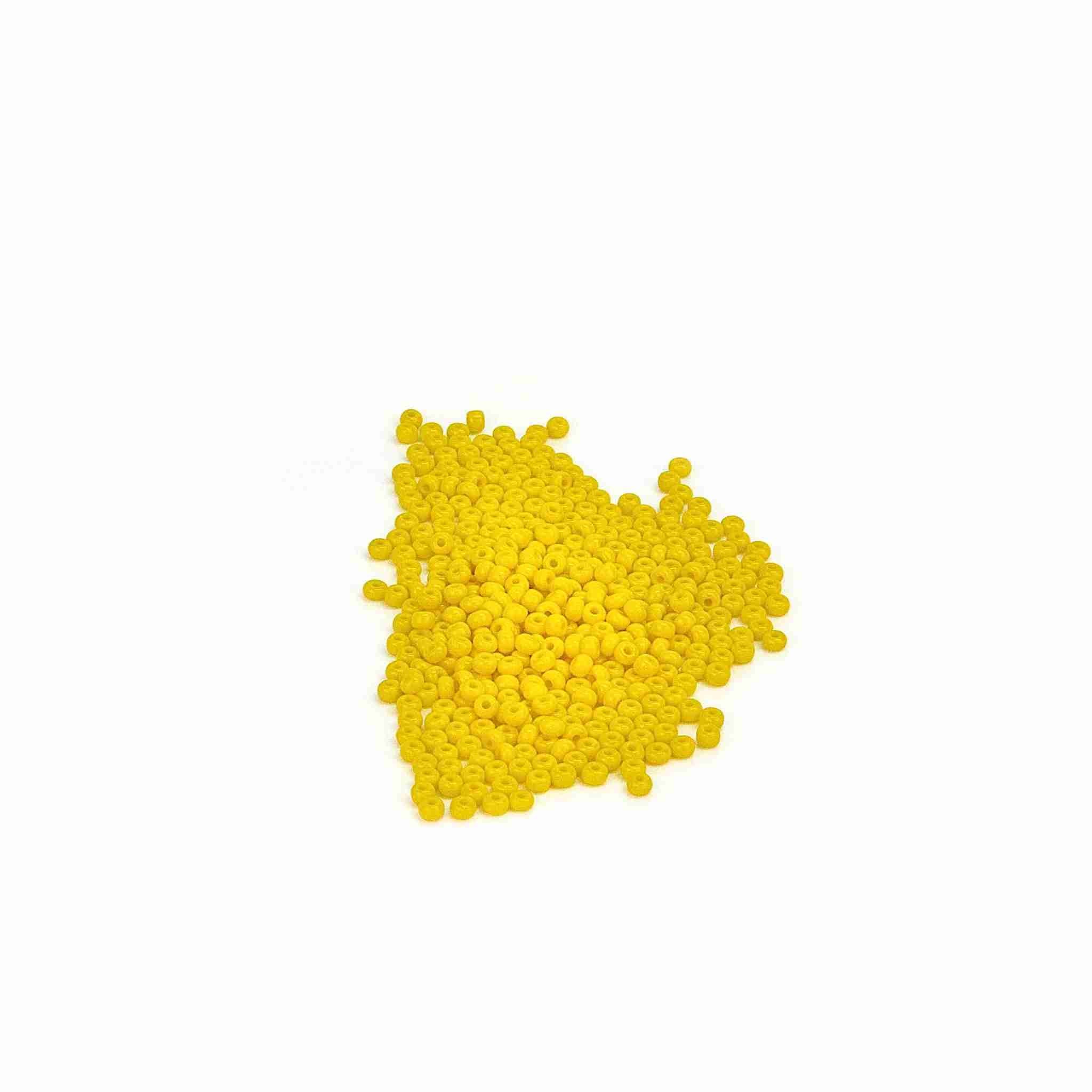 Yellow  size  5/0 pony beads for decoration, Native American regalia, jewellery and more