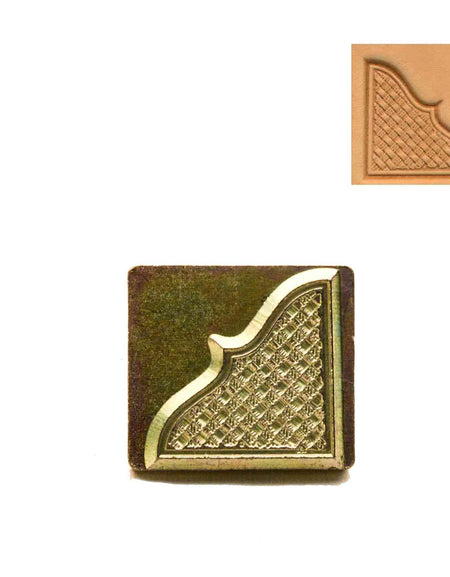 Basketweave Corner 3D Embossing Stamp from Identity Leathercraft