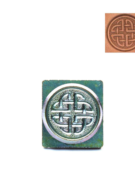 Celtic Knot Circle 3D Embossing Stamp from Identity Leathercraft