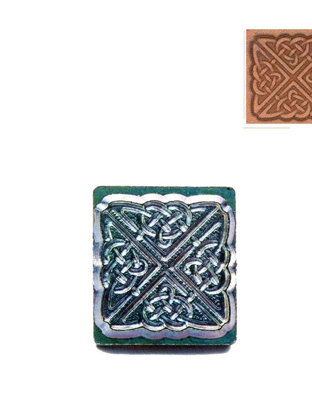 Celtic Knot Square 3D Embossing Stamp from Identity Leathercraft