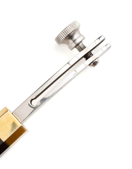 Close up of TandyPro tool for creating decorative embossed lines and borders in your leather projects - for leather belts, wallet making, cases and more.