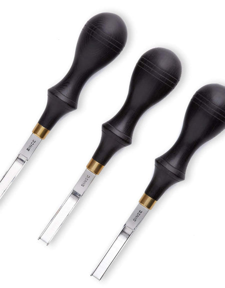 Pro Wide Edger - use as skivers or bevellers to remove leather where edges are being bound (folded back) over, for skiving back areas of thick leather to help the leather fold or crease.