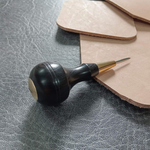 Load image into Gallery viewer, Beautifully made wood and hardened steel leather craft sharp awls in a choice of diamond (stitching) and round tips, ideal for marking up, and piercing all thicknesses of leather. 
