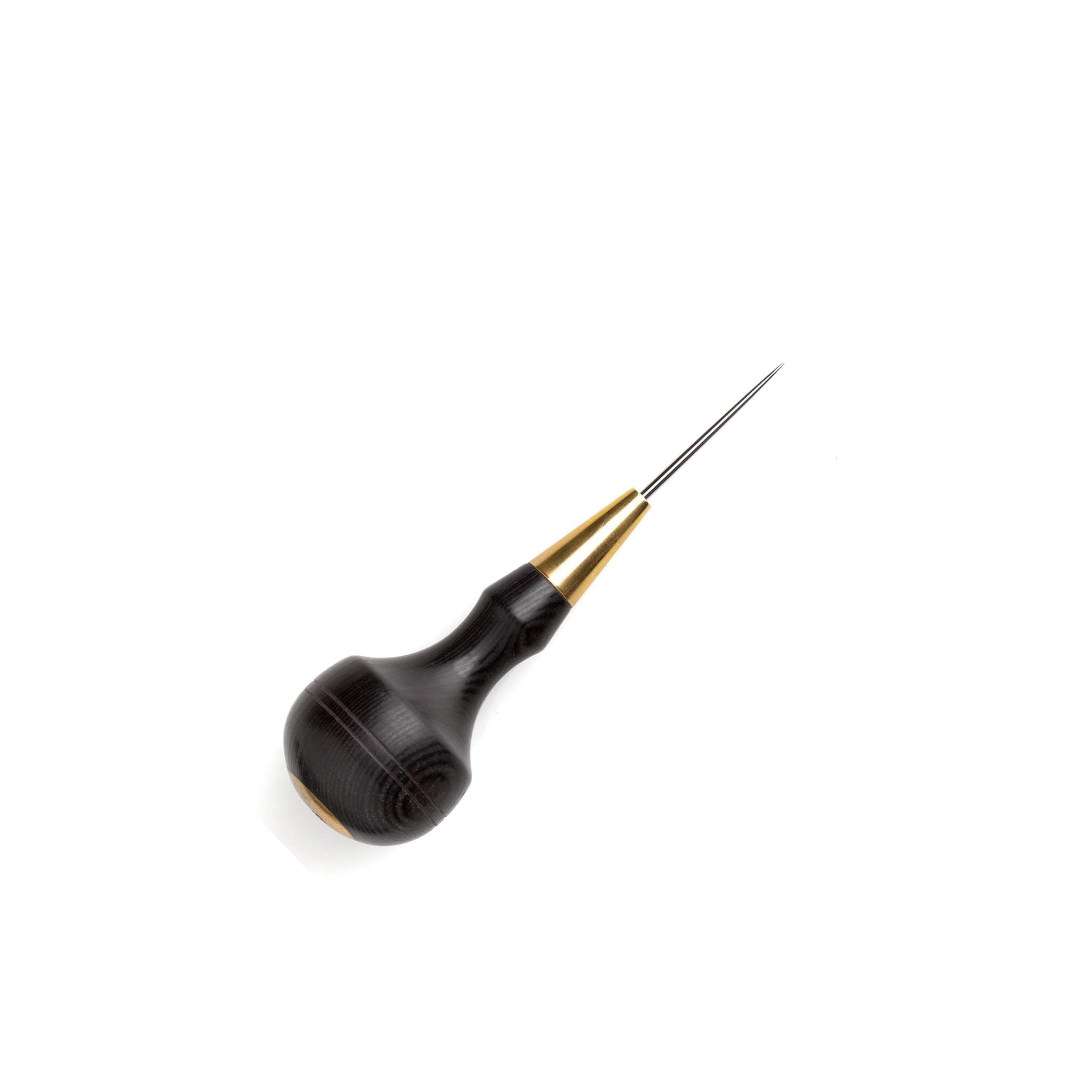 Beautifully made wood and hardened steel leather craft sharp awls in a choice of diamond (stitching) and round tips, ideal for marking up, and piercing all thicknesses of leather.