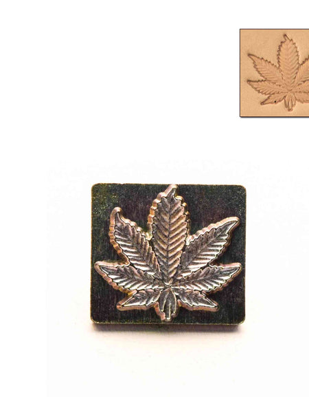 Hemp Leaf 3D Embossing Stamp from Identity Leathercraft