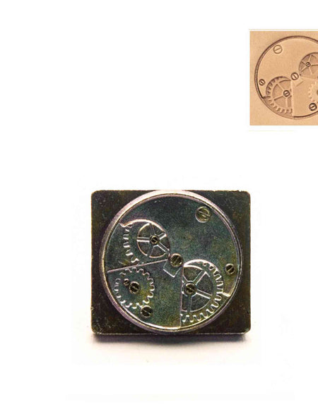 Steampunk Timepiece 3D Embossing Stamp from Identity Leathercraft