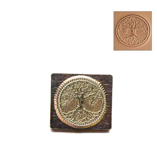 Load image into Gallery viewer, Tree of Life 3D Embossing Stamp from Identity Leathercraft
