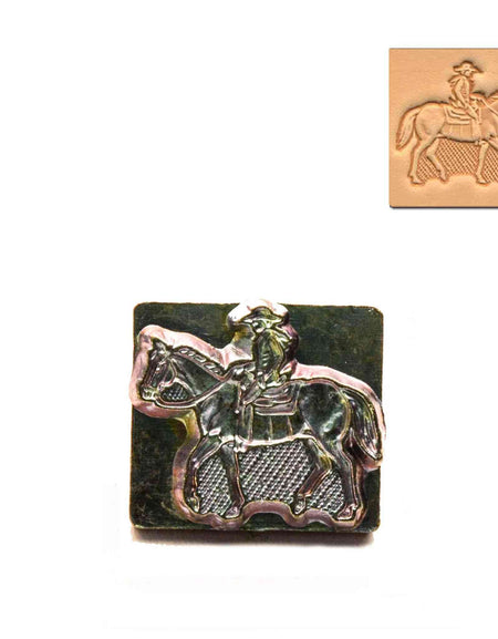 Horse & Rider 3D Embossing Stamp from Identity Leathercraft