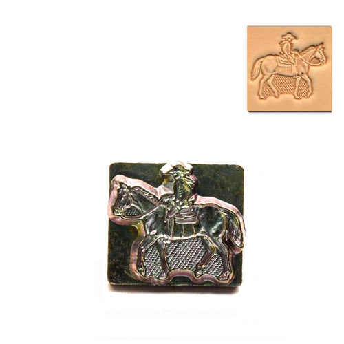 Load image into Gallery viewer, Horse &amp; Rider 3D Embossing Stamp from Identity Leathercraft
