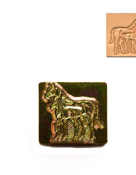 Mare & Foal 3D Embossing Stamp from Identity Leathercraft